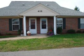 Typical entrances to Bay Aging senior apartments