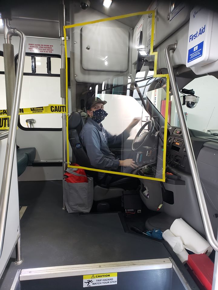 Inside of Bus and Driver