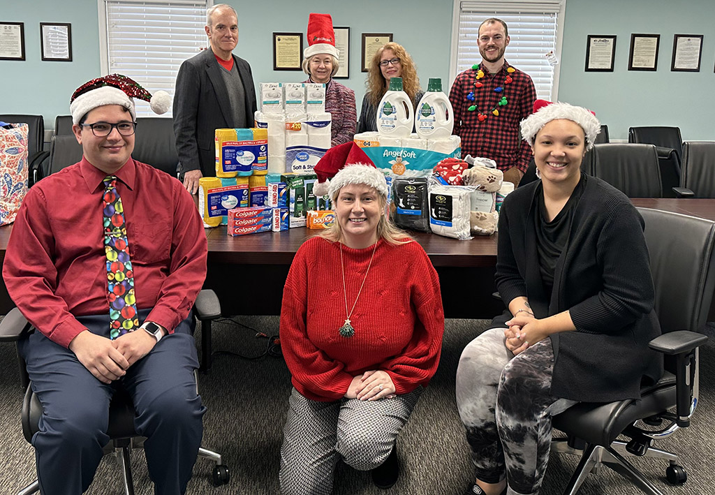 People holding gifts